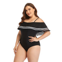 Women Sexy Plus Size Swimsuit One Pieces Large Big Size Swimwear Black Swiming Bathing Suits Beach Wear for Female Red 2021