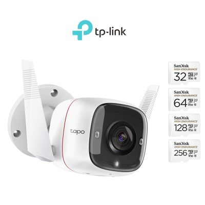 TP Link Tapo 320WS กล้อง 4 ล้านพิกเซล กล้องวงจรปิดไร้สาย TP-Link Outdoor Security Wi-Fi Camera IP Camera Outdoor Security Wi-Fi Camera 2K QHD มองเห็นและดูวิดีโอมีสีได้ตอนกลางคืน ประกัน 1ปี ( กล้องวงจรปิด WiFi พร้อม เมมโมรี่การ์ด  SanDisk Micro SDCARD )