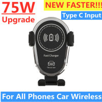 75W ที่วางศัพท์มือถือในรถยนต์ Fast Wireless Car Charger Gravity Car Holder For Phone In Car Air Vent Clip Mount Smartphone Holder