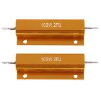 2X Gold Aluminum Clad Power Resistor Resistance 100W, 2 Ohm 2R