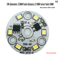 Heishada หลอดไฟทรงกลมสีขาวอบอุ่นเย็น3W 5W 7W 9W 12W 15W 220 W AC V-240V SMD สำหรับหลอดไฟไม่จำเป็นต้องมีไดรเวอร์ชิป LED