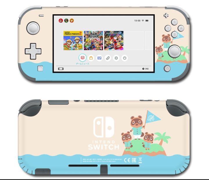 สติกเกอร์อุปกรณ์ป้องกันผิวหนังหน้าจอไวนิลสำหรับ-nintendo-switch-lite-คอนโซลหนังสัตว์ข้าม