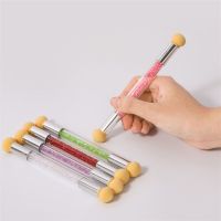 ฟองน้ำ REHENS หัวคู่เปลี่ยนหัวเจาะปากกาชี้ทำเล็บแท่งปั๊มเครื่องมือทำเล็บปากกาสีทาเล็บ