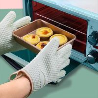 High Temperature Resistant Silicone Gloves Microwave Oven Baking Gloves Kitchen Anti-scald Anti-slip Gloves for Oven BBQ Holder Potholders  Mitts   Co