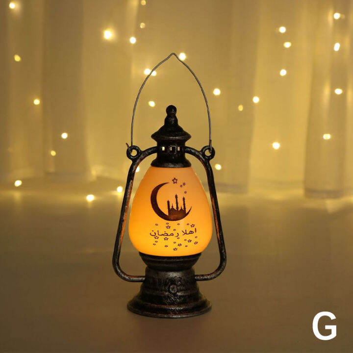 remai Eid Mubarak Moon Light อิสลามรอมฎอนตกแต่งอิสลามมุสลิม LED candle