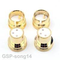 2023เคส2ชิ้นฝาฝุ่นปก3Pin ชุบทอง XLR Plug Protector