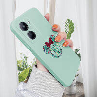 เคส PMP สำหรับ Realme 10เคส C33 Realme HP ใหม่เคสโทรศัพท์มินี่ดอกไม้ใหม่ปลอกซิลิโคนของเหลว Disny สแควร์เดิมคลุมทั้งหมดเคสป้องกันทนแรงกระแทกกล้อง