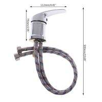 11.2x7.5cm Zinc Alloy Hot &amp; Cold Water Faucet Wash Hair Tap Mixing Valve Beauty Salon Bed Accessories 50cm