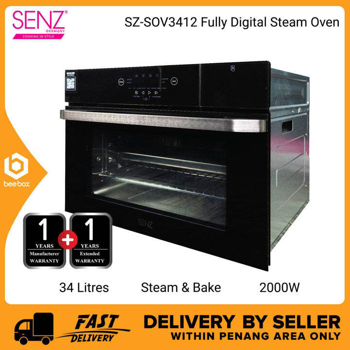 Senz SZSOV3412 FlexiSteam Pro Builtin Fully Digital Steam Oven 34L