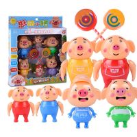 Cute pig children play house toy fun doll house toy cut fruit doctor kitchen play house toy toys