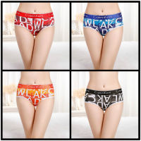 4PCS Ladies Women Female Underwear Briefs Triangle Cotton Breathable Buttocks Sexy Mid Waist Girls Pants