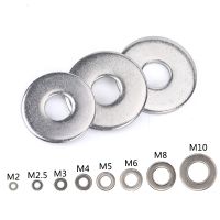 1/2/5/100pcs DIN125 M1.6 M2 M2.5 M3 M3.5 M4 M5 M6 M8M10 M12 M14 M16-M30 304 Stainless Steel Flat Washer Plain Washer Flat gasket Nails Screws  Fastene