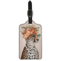 【DT】 hot  Twoheartsgirl Royal Cheetah Print Portable Tags for Luggage Anti-lost Baggage Identifier Label Suitcase Holder Travel Accessory