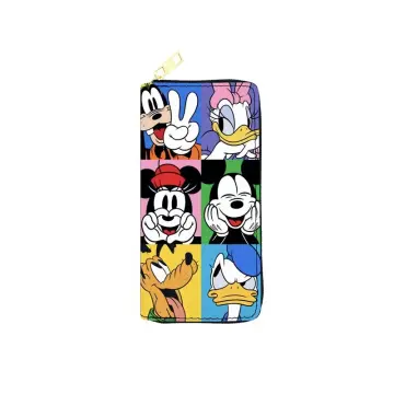 Disney Mickey Mouse Head Embroidery Wallet Multi-card Id Card Holders Women  Tassel Pendant Clutch Bag Leisure Leather Purse - Wallets - AliExpress