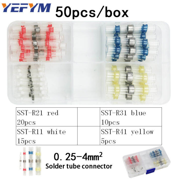 ผสมความร้อนหดsorderingขั้ว0-25-4mm2กันน้ำแขนบัดกรีท่อสายไฟฉนวนก้นเชื่อมต่อชุด-iewo9238