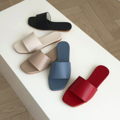 [ccomccomshoes] Holly Basic Slippers (1.5 cm)-These are slippers that are good for a daily look-synthetic leather