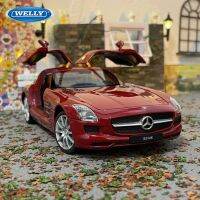 Mercedes Benz SLS AMG อัลลอยด์โมเดลกีฬาโลหะรถแข่งของเล่นยานพาหนะจำลองของขวัญสำหรับเด็กเก็บสะสม