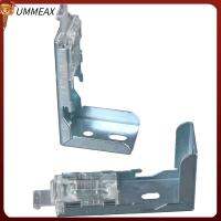 UMMEAX 2pcs พลาสติกทำจากพลาสติก คลิปยึดโลหะ เงินสีเงิน โลหะสำหรับตกแต่ง ขายึดยึดรางหัว แบบพกพาได้ คลิปยึดม่านม้วน ม่านสำหรับผ้าม่าน