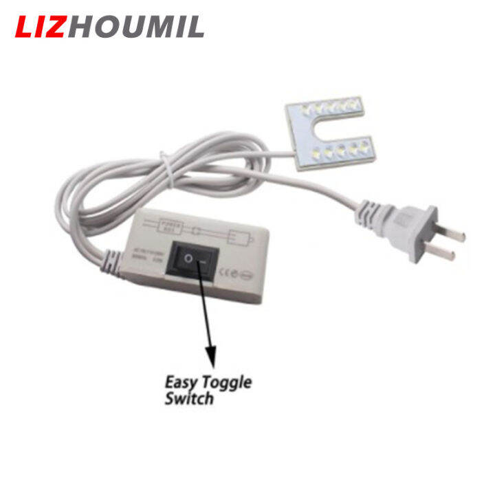 lizhoumil-10led-ไฟจักรเย็บผ้า-led-รูปตัวยูพร้อม-alas-magnetik-สำหรับจักรเย็บผ้าปลั๊ก-eu-110-250v