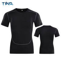 TINO. ทีโน. แขนสั้นผู้ชาย เสื้อยืดบีบอัด เสื้อคอกลม เสื้อยืดกีฬา  [สินค้าพร้อมส่ง / กทม]