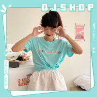 QJshop ?เสื้อยืดคอกลมแขนสั้นสีพื้น ปักรูปดาวเคราะห์อันเล็กๆเรียงกันตรงหน้าอก มินิมอลสุดๆ แต่งตัวง่าย ??