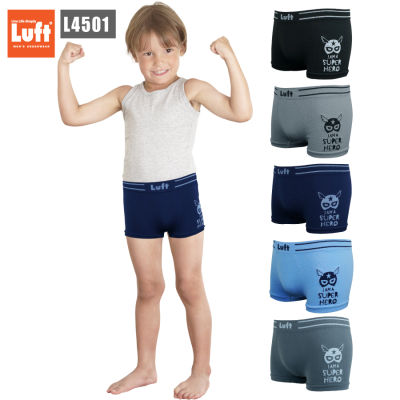 (แพ็ค 5ตัว /10ตัว) Luft kids บ๊อกเซอร์ กางเกงในเด็กชาย  M, L, XL คละสี **ของแท้ 100%** กางเกงในเด็ก