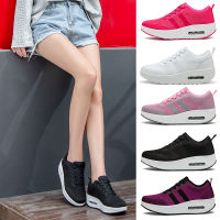 Woman Breathable Air Cushion Zapatos Mujer Comfort Height Increasing Lace-up Soft Female Outdoor Gym Sport Sneakers Tennis Shoes