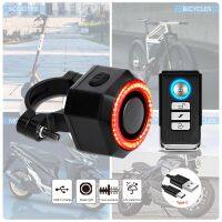 ki【Hot】Bike Alarm Taillight Anti-theft Burglar Waterproof USB  Wireless Bicycle Rear Light Remote Control Tail Lamp Motorcycle