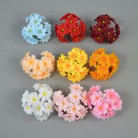 5PCS Artificial Fake Silk Cherry Blossom Flower Head For Diy Wedding Home Garland Headwear Wearth Decorative Accessory Props Artificial Flowers  Plant