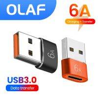 Olaf 6A OTG USB ชนิด C ตัวเมียเพื่อ USB อะแดปเตอร์ตัวผู้ USB ตัวเชื่อมต่อข้อมูล USB3.0สำหรับซัมซุงสมาร์โฟน Xiaomi Oneplus Macbook