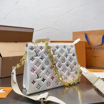 LV Portable Box Bag Woman Silk Ribbon Sling Shoulder Bag Korean Crossbody  Mini Square Bag