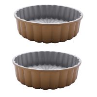 【Ready Stock&amp;COD】2X Charlotte Cake Pan, One Size, Gold Thanksgiving Christmas Family Cake Mold