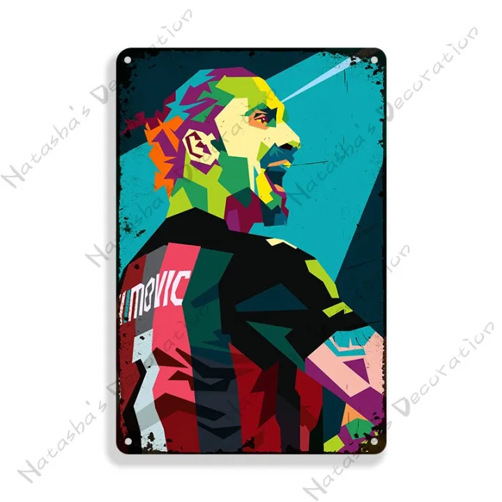 AC Milan Retro Poster Metal Tin Sign Sports Metal Poster Decorative