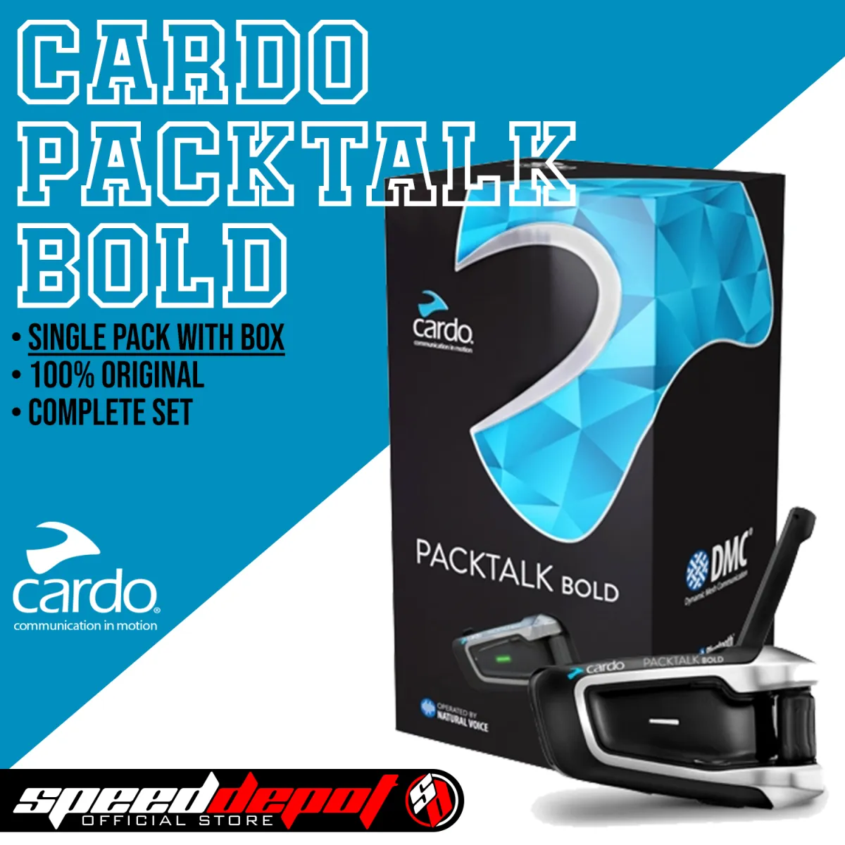 Cardo Packtalk Bold JBL 40mm Speakers Motorcycle Intercom Original  Speed Depot Lazada PH