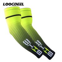 ℡▪ Loogdee 1Pair Cool Men Cycling Running UV Sun Protection Cuff Cover Protective Arm Sleeve Bike Sport Arm Warmers Sleeves