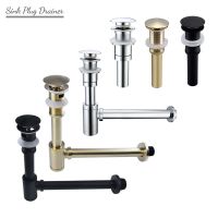 Basin Bottle Trap Drain Set Hose Black Bathroom Sink Pop Up Filter Stopper Washbasin Siphon Drain-pipe Accessories