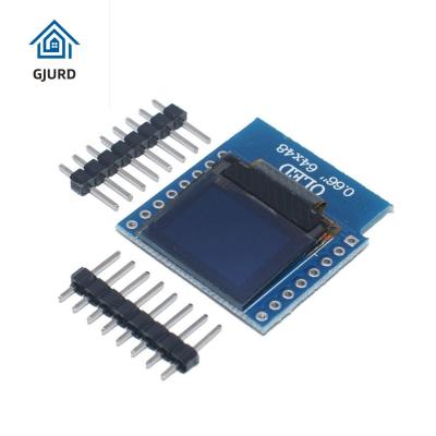 GJURD ตัวควบคุมแรงดันไฟฟ้า 0.66 นิ้ว ESP MINI ESP32 โมดูลแสดงผล OLED สำหรับ WEMOS D1 หน้าจอ LCD ขั้วต่อ IIC/I2C