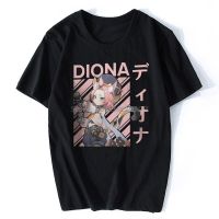 เสื้อยืดเกม Diona สวมบทบาทดำเนินการ Genshin Impact