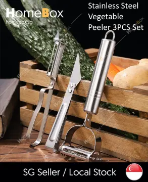Multifunctional Vegetable And Fruit Peeler With Storage Box, Stainless  Steel Apple & Potato Peeler, Double-sided Blade Peeler For Home Use