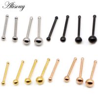 Alisouy 1PC Nose Studs Bar 316L Stainless Steel Ball Nose Piercing Pin Earrings Nariz Women Nose Rings Fashion Body Jewelry Body jewellery