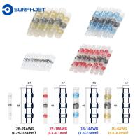 SWRFH ปลอกซีลก้นสายไฟหุ้ม22-18AWG คุณภาพตัวเชื่อมต่อแบบมีสายแขนบัดกรีกันน้ำขั้วหดได้ความร้อน