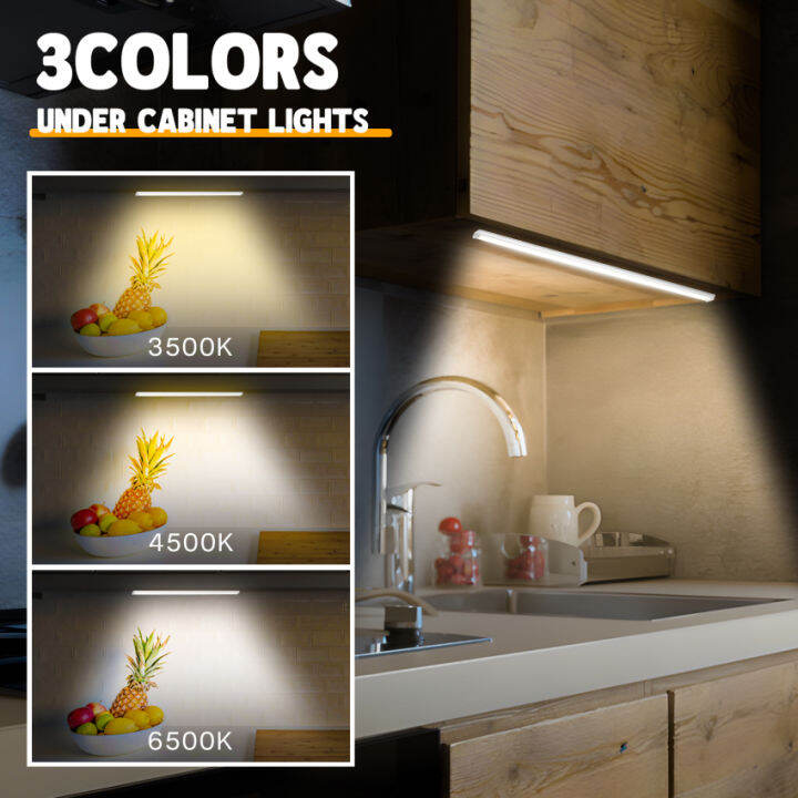 Motion Sensor Kitchen Lights Under Cupboard Lights with 3 Colors Warm