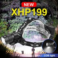 【lz】▼℗  XHP199 Mais Poderoso Farol LED 18650 USB Cabeça Lanterna Recarregável Cabeça Lâmpada Luz XHP90 IPX8 Farol De Pesca À Prova D Água