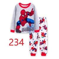 Kids Boys Spiderman Pajamas Sleepwear Long Sleeve Tops Pants Cotton Pyjamas Set