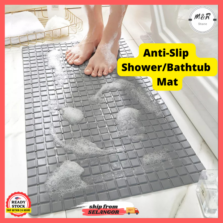 PVC Anti Slip Waterproof Mat Non Slip Bathroom Bath Shower Bathtub