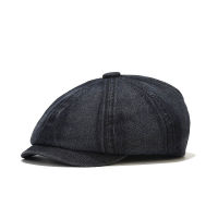 Gorras Hombre ฤดูใบไม้ผลิฤดูร้อน Denim Newsboy หมวกแบน Peaked แปดเหลี่ยมหมวกผู้ชายผู้หญิงจิตรกร Beret หมวก Visor Gatsby Flat Ivy หมวก