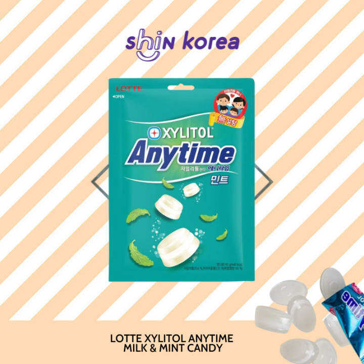 SHIN·KOREA Lotte Xylitol Anytime Milk & Mint Candy Lazada