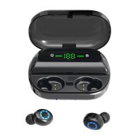 TWS Wireless Bluetooth Earphone Press Control Digital Display Wireless Stereo IPX7 Waterproof Sports Headset with Charging Box