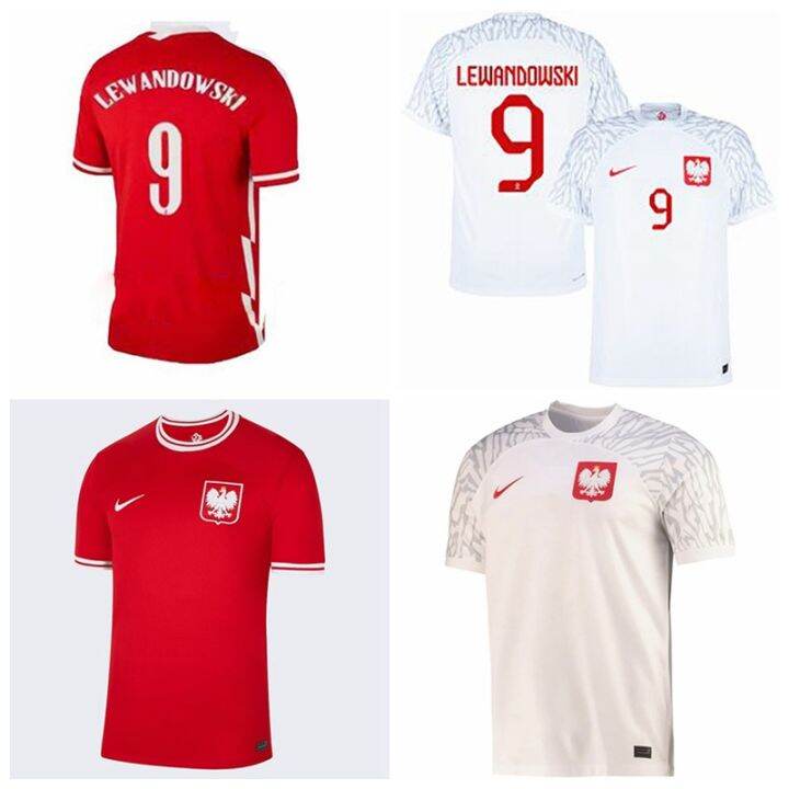 2022 Qatar World Cup Poland Home Away Jersey Robert Lewandowski ...