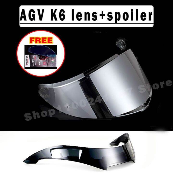 New K6 Lens Spoiler Casco AGV Origina Full Face Motorcycle Helmet Visor